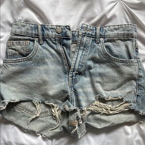 Distressed Denim Shorts